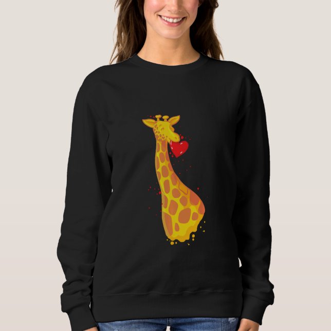 Sudadera Giraffe Love Día de San Valentín (Anverso)