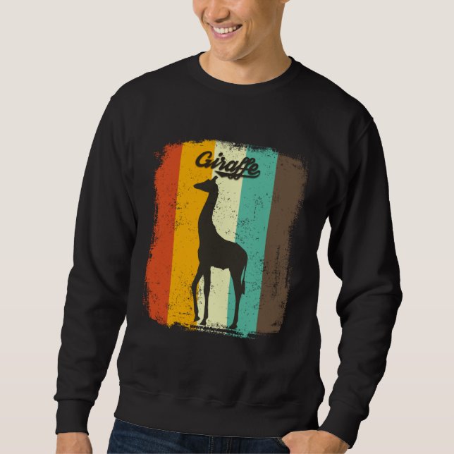 Sudadera Giraffe  Retro 70s Vintage Animal (Anverso)