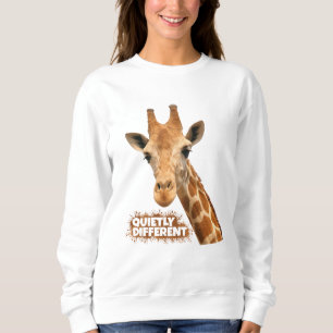 Sudadera Giraffe silenciosamente diferente - Arte Giraffe