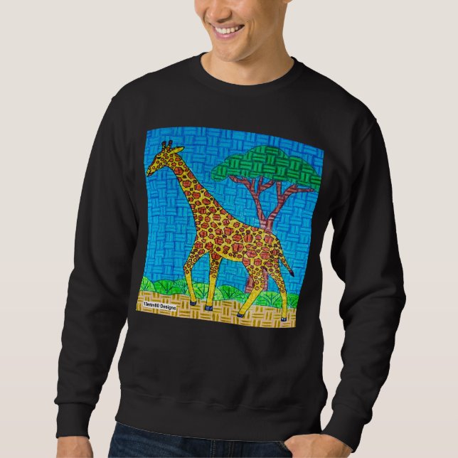 Sudadera Giraffe (vívido) - Camisas suaves masculinas (Anverso)