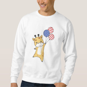 Sudadera Giraffe vuela globos EE.UU. sobre el zoológico de 