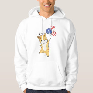 Sudadera Giraffe vuela globos EE.UU. sobre el zoológico de 