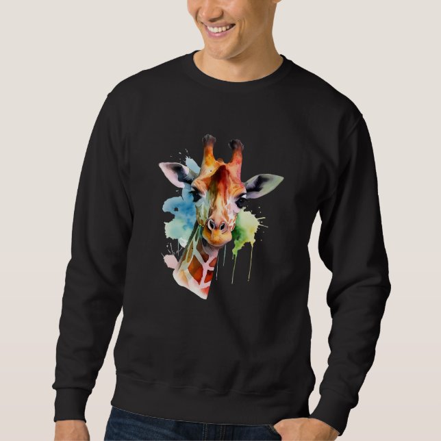 Sudadera Giraffe Watercolor (Anverso)