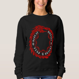 Sudadera Girar Extender Tirar Repetir Dragón Chino Barco Fr