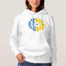 Sudadera Girasol azul/amarillo. Texto personalizado. ¡Perso