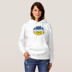 Sudadera Girasol azul/amarillo. Texto personalizado. ¡Perso
