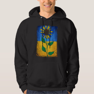 Sudadera Girasol Bandera de Ucrania vintage Me mantengo con