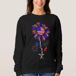 Sudadera Girasol de América 4 de julio día de la independen