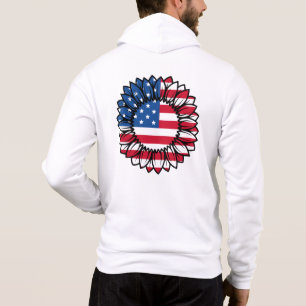 Sudadera Girasol de bandera americana-32222