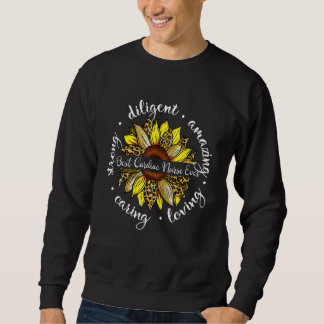 Sudadera Girasol Leopardo CVICU Enfermera Cardíaca Registra