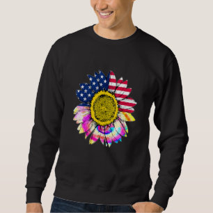 Sudadera Girasol Libertad Bandera Americana Usa Cuarto 4 De
