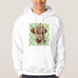 Sudadera Girasol Vaca Png, Lindo Highland Cow