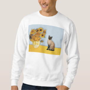 Sudadera Girasoles - gato siamés Seal Point
