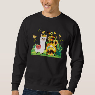 Sudadera Girasoles Gnomo Lindo Floral Llama Granja Granjero
