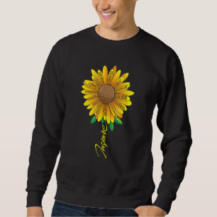 Sudadera Girassol Gráfico Palavras Inspiradoras Pétala de F