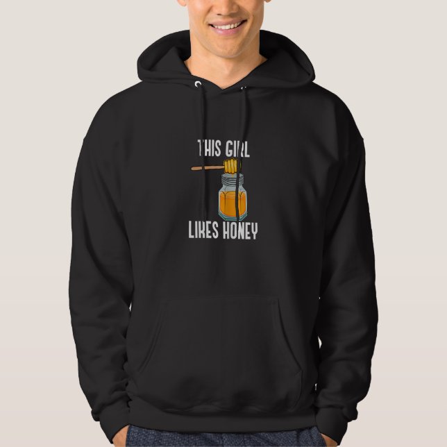 Sudadera Girl Likes Honey and Bees Nature Wildlife (Anverso)