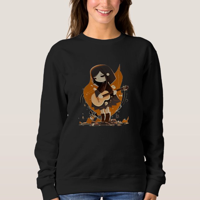 Sudadera Girl play Guitar (Anverso)