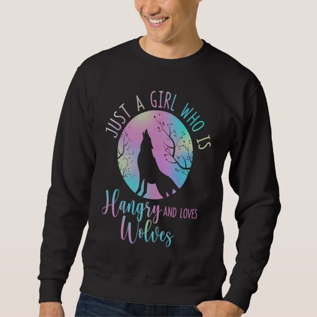 Sudadera Girl Who Loves Wolves (Anverso)
