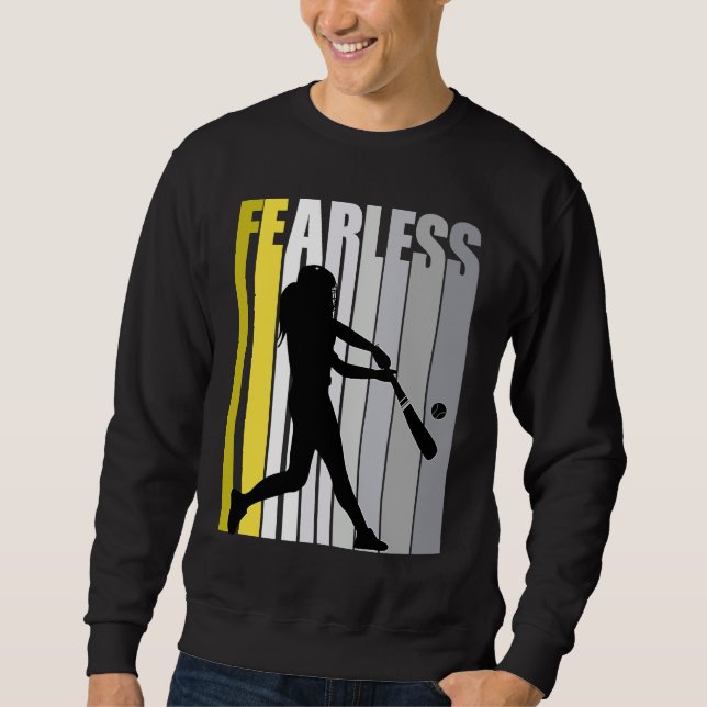 Sudadera Girls Baseball Fierce Courage Strong Fierce Graphi (Anverso)