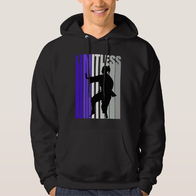 Sudadera Girls Cool Karate Limitless Purple Cute But Danger (Anverso)