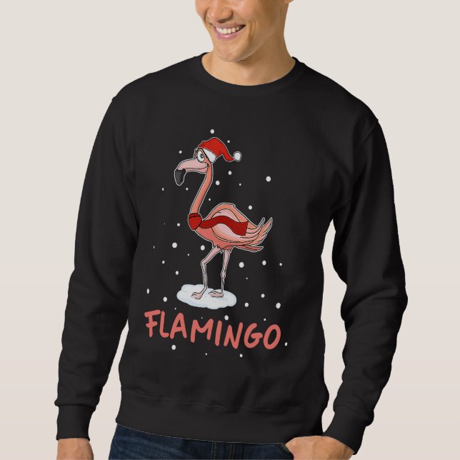 Sudadera Girls Flamingo Lady Santa Christmas  T (Anverso)
