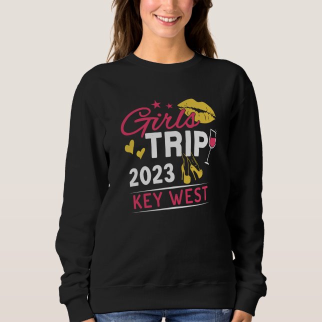 Sudadera Girls Trip 2023 Key West Weekend Travel Group Matc (Anverso)