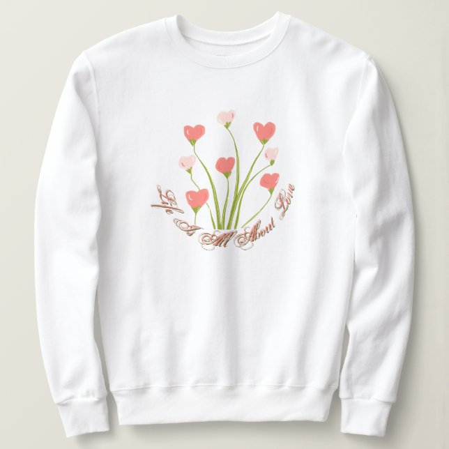 Sudadera Girly Floral Heart (Anverso del diseño)