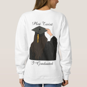 Sudadera Giro Inesperado Me Gradué Graduación Minimalista