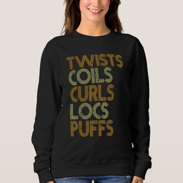 Sudadera Giros Rizos Rizos Locs Puffs Mujer Orgullosa Navid (Anverso)