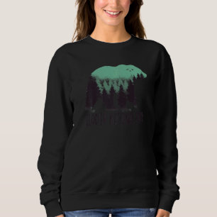 Sudadera Glaciar Parque Nacional de Ee.Uu. Árboles de osos 
