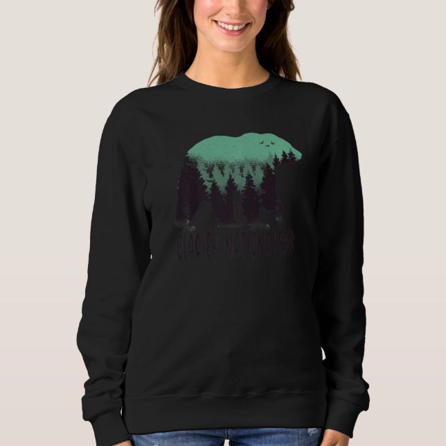 Sudadera Glaciar Parque Nacional de Ee.Uu. Árboles de osos  (Anverso)