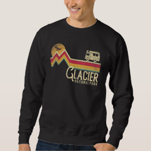 Sudadera Glaciar Parque Nacional Estilo Retro Vintage Monta