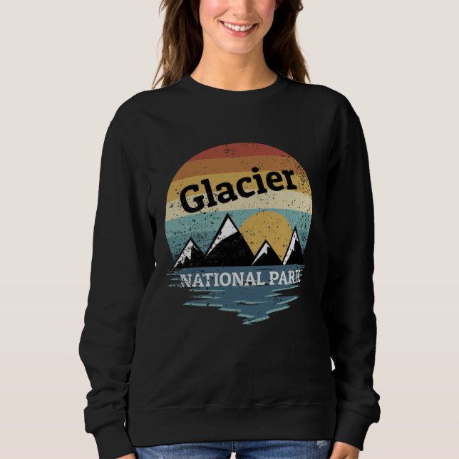 Sudadera Glacier National Park National Park Vintage (Anverso)