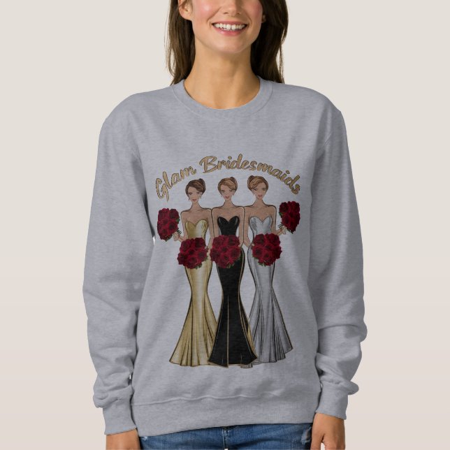 Sudadera Glam Bridesmaids - Elegante fiesta nupcial (Anverso)