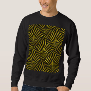 Sudadera Glam Deco: Patrón oro y negro