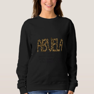 Sudadera Glam Glamoroso Abuela Meme Leopardo Imprimir texto