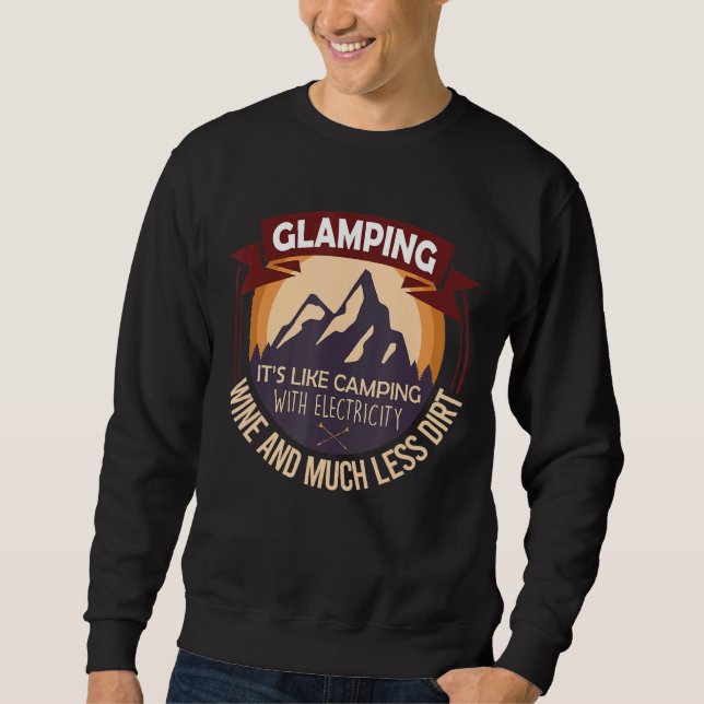 Sudadera Glaminar es como acampar solamente con electricida (Anverso)