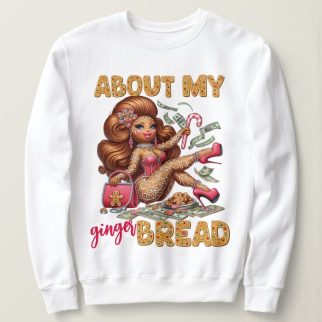 Sudadera Glamorosos Navidades rosados Chicas de Gingerbread (Anverso del diseño)
