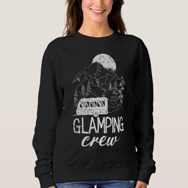 Sudadera Glamping Crew Luxury Camping Trip Matching Family  (Anverso)