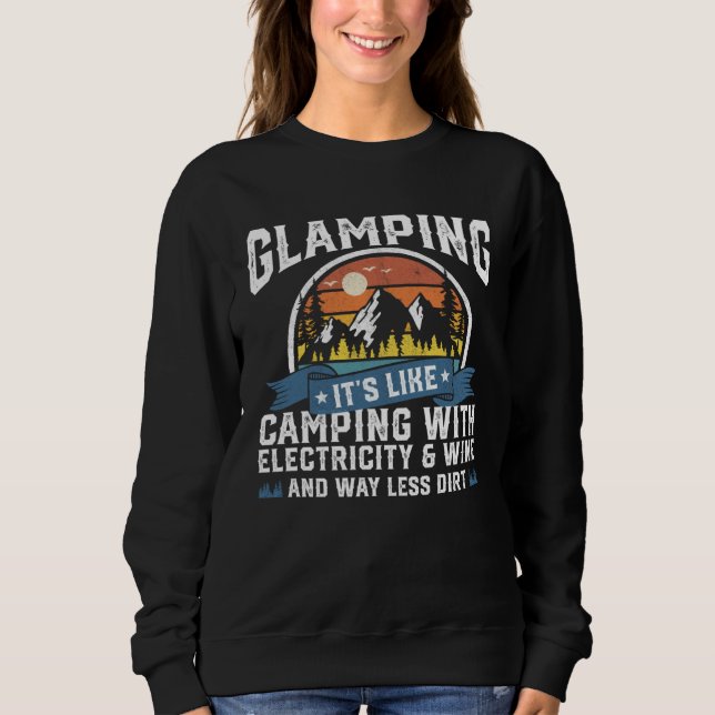 Sudadera Glamping Definition Glamper Women Wine  Camping RV (Anverso)