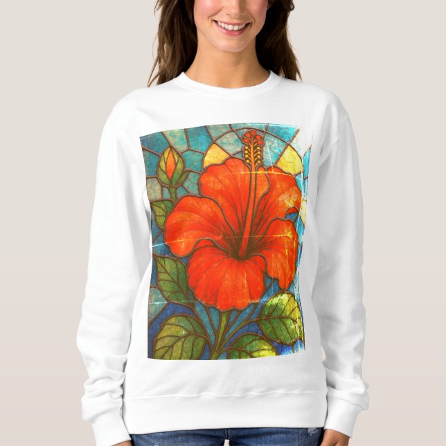 Sudadera Glass Hibiscus (Anverso)