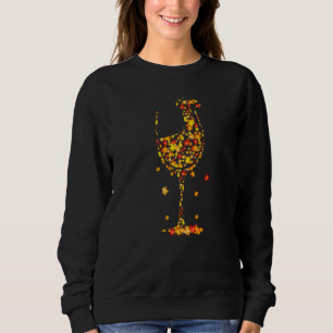 Sudadera Glass Of Wine Maple Leaf Ototumt Fall Wine Thanksg