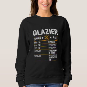 Sudadera Glazier Gracioso Tasa de Horas Tasa de Trabajo Gla