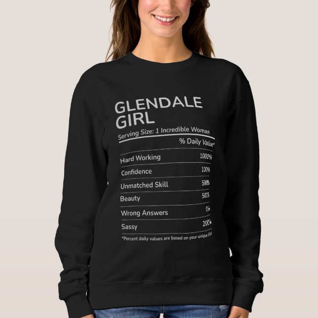 Sudadera Glendale Chica Funny Arizona Hometown (Anverso)