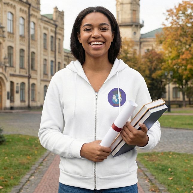 Sudadera Global Education Graduation Cap Earth Smart Planet (Subido por el creador)