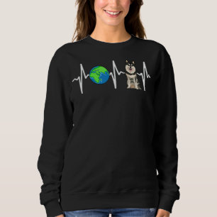 Sudadera Globe Planet Earth Finlandés Lapphund Heartbeat Do