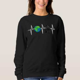 Sudadera Globe Planet Earth Scottish Terrier Heartbeat Dog