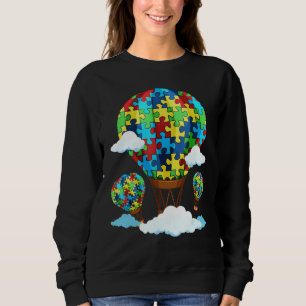 Sudadera Globo de aire caliente Autismo Conciencia Romper r