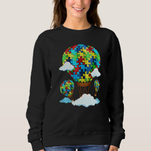 Sudadera Globo de aire caliente Autismo Conciencia Romper r