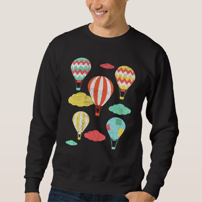 Sudadera Globo de aire caliente Balón globo globo aerostáti (Anverso)